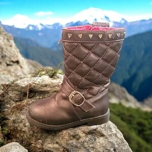 Rampage girls Size 5 Pink and Black snow boots